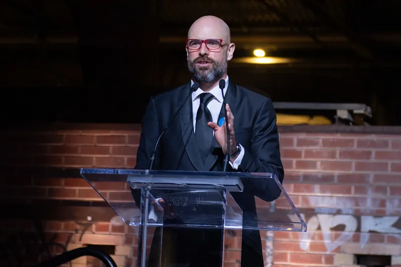 Daniel Bernhard speaking at Institute for Canadian Citizenship gala 2025